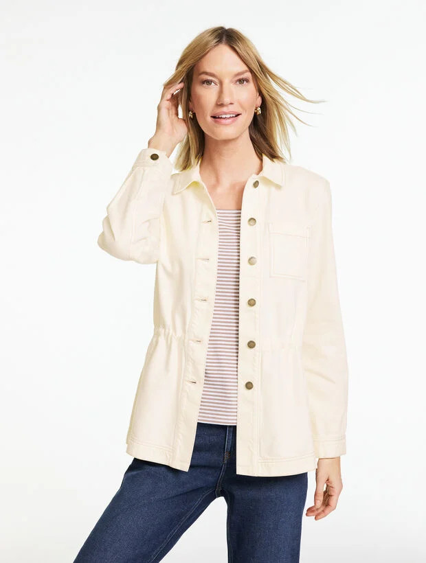 Cinched Waist Shirt Jacket | Talbots