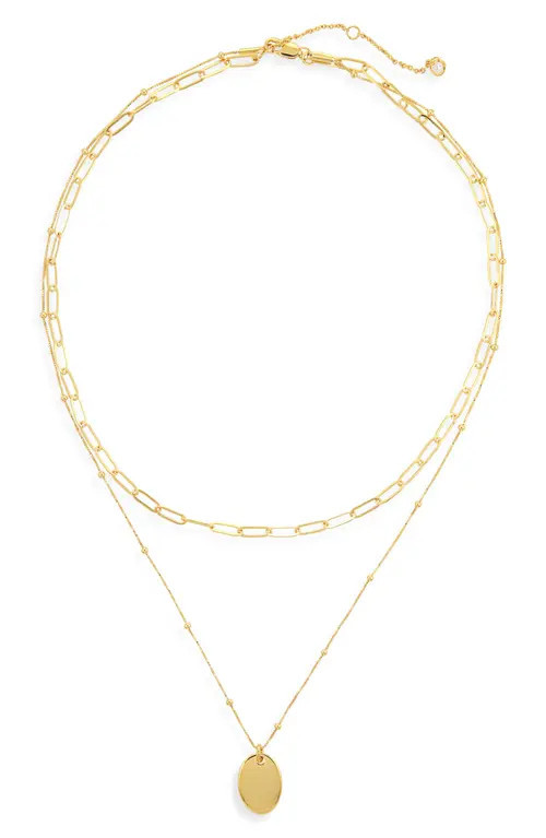 Nordstrom Demi Fine Layered Pendant Necklace in 14K Gold Plated at Nordstrom | Nordstrom