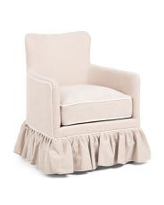22x32 Accent Chair With Ruffle Skirt | TJ Maxx