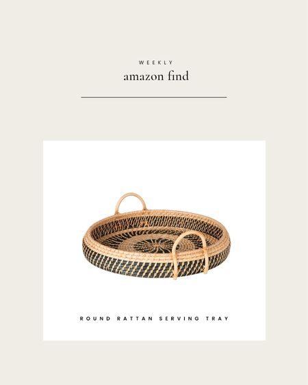 Weekly Amazon Find: this round rattan serving tray is perfect to style on an ottoman at the foot of your bed or on a side table with your favorite candle! 

#LTKhome #LTKfamily #LTKstyletip