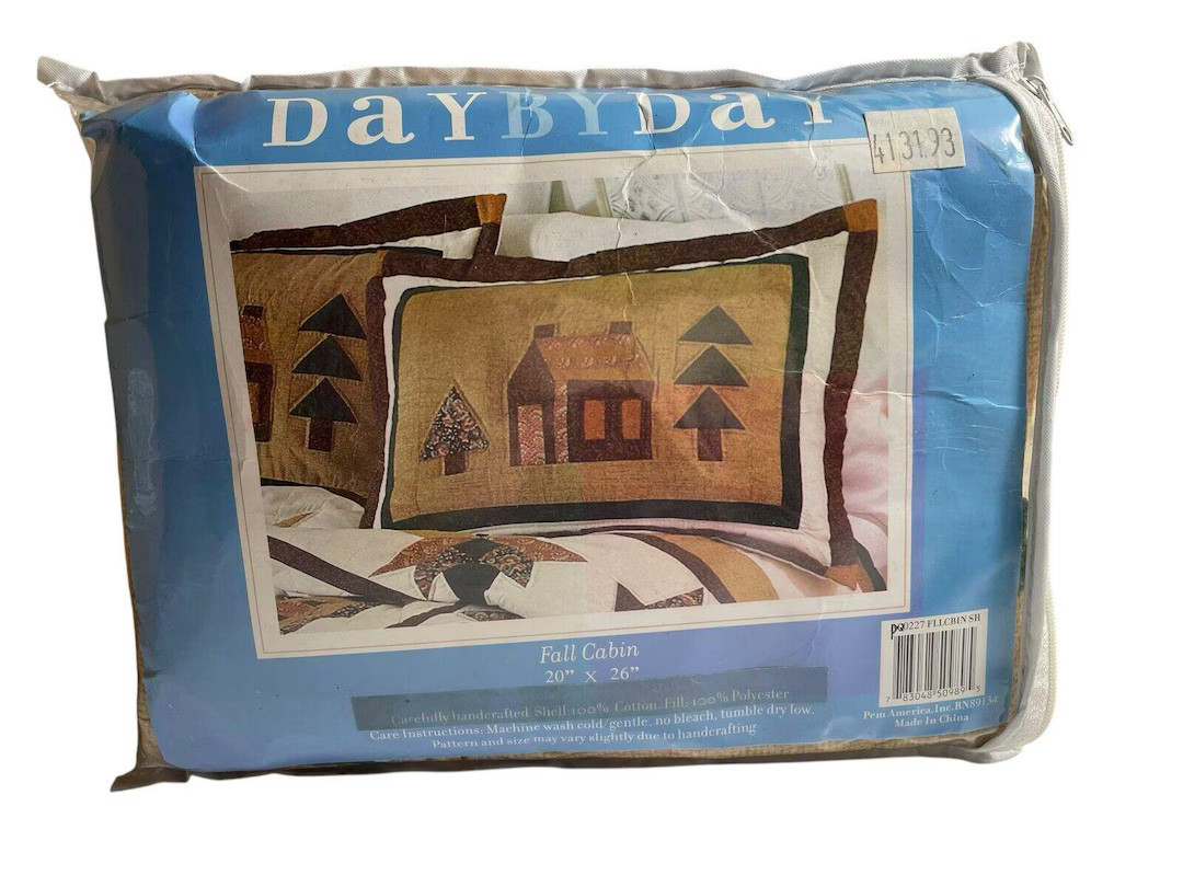 Fall Cabin Patchwork Pillow Sham Quilted National Wildlife Federation 20x26 - Etsy | Etsy (US)