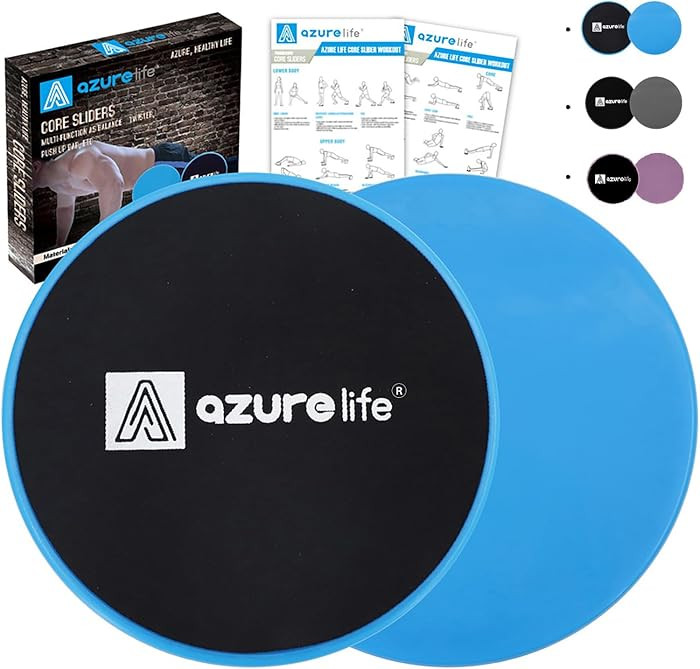 A AZURELIFE Exercise Core Sliders, Dual Sided Exercise Gliding Discs Use on Carpet or Hardwood Fl... | Amazon (US)