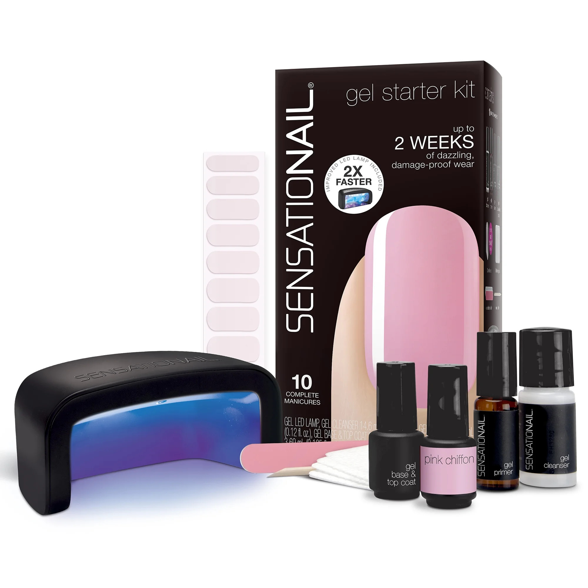 Sensationail Gel Nail Polish Kit (Pink), Pink Chiffon, 0.25 fl oz | Walmart (US)