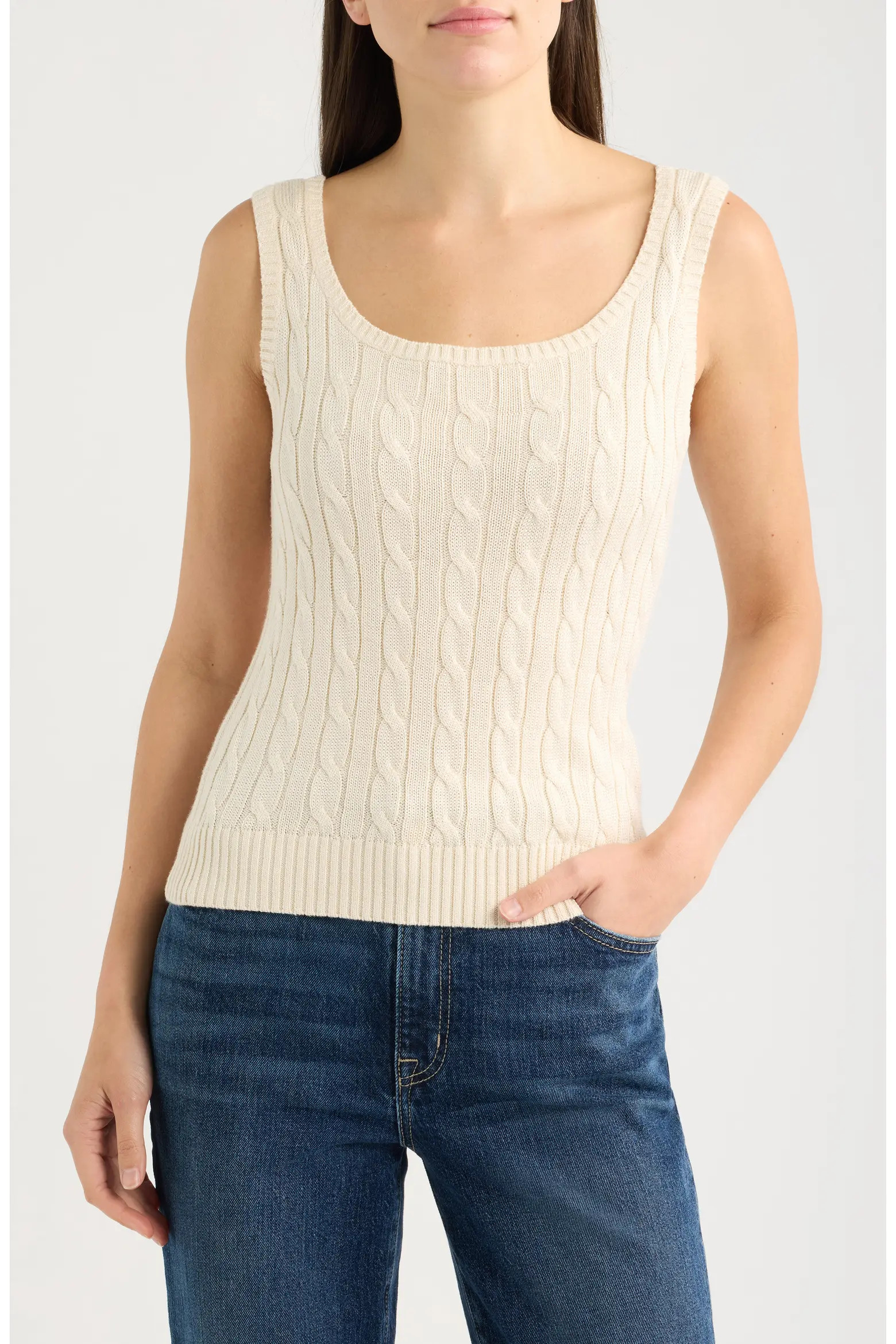 Lauren Ralph Lauren Cable Knit Sweater Tank (Women) | Nordstrom | Nordstrom