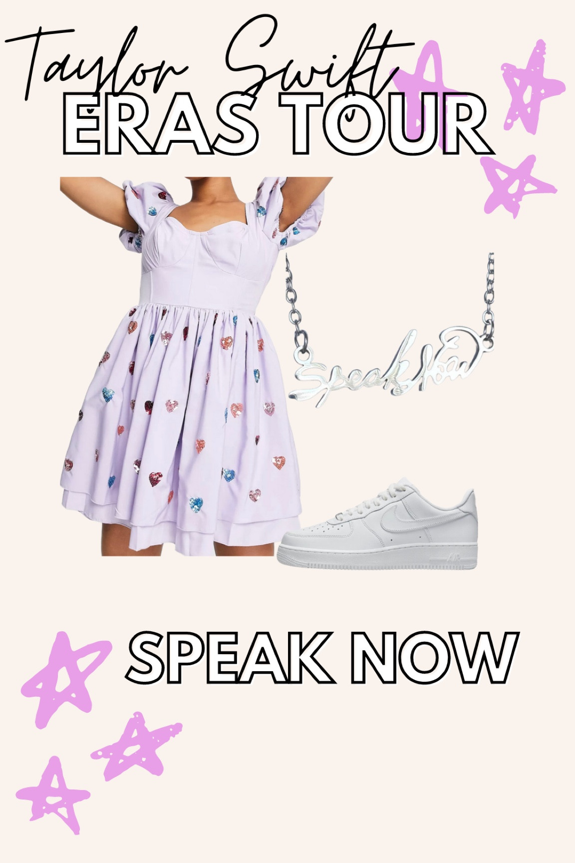 Speak...ing Taylor Swift Eras Tour tickets into my existance… Now 🫶🏻💜 Speak Now Taylor Swift Era outfit inspiration. Perfect for Lavender Haze girlies off Midnights album too…✨

Linked similar necklace choices. The ones pictured are from ResinRina online.✨ She makes the BEST gifts for the Swiftie in your life. I love shopping small when I can! 


#LTKstyletip #LTKfit #LTKunder100