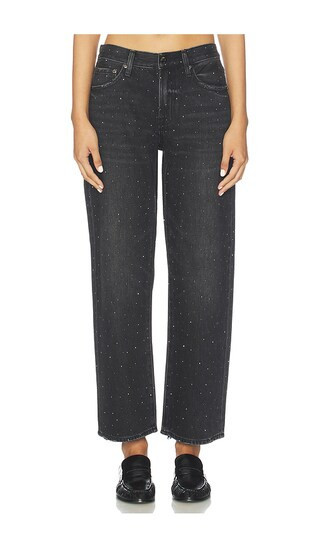 PISTOLA Lexi Midrise Bowed Straight Jeans in Black. - size 31 | Revolve Clothing (Global)