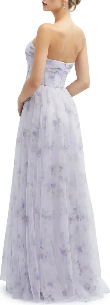 Floral Print Strapless Tulle | Nordstrom