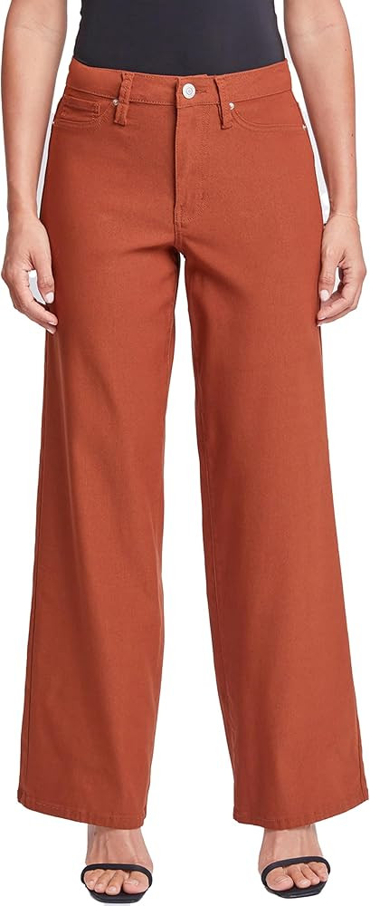 YMI Women's Hyperstretch Forever Color High Rise Wide Leg Pants | Amazon (US)