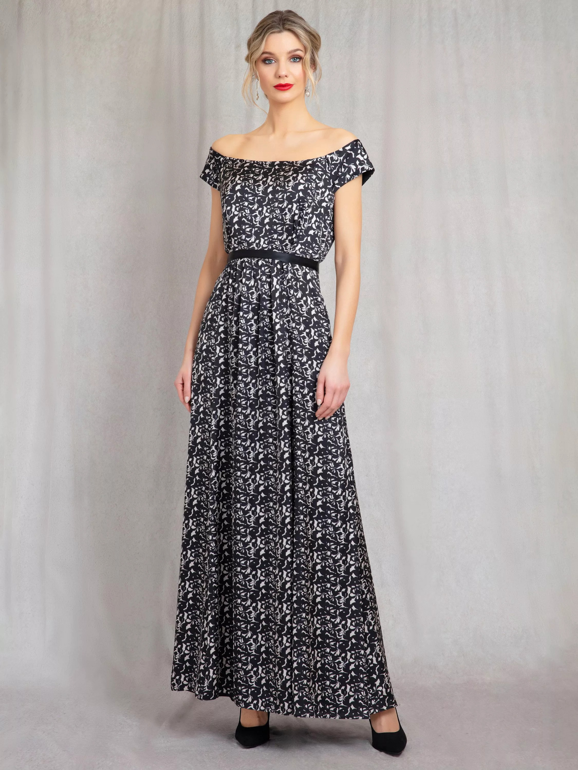 Alie StreetMargo Monochrome Maxi Dress, Monochrome Flourish | John Lewis (UK)