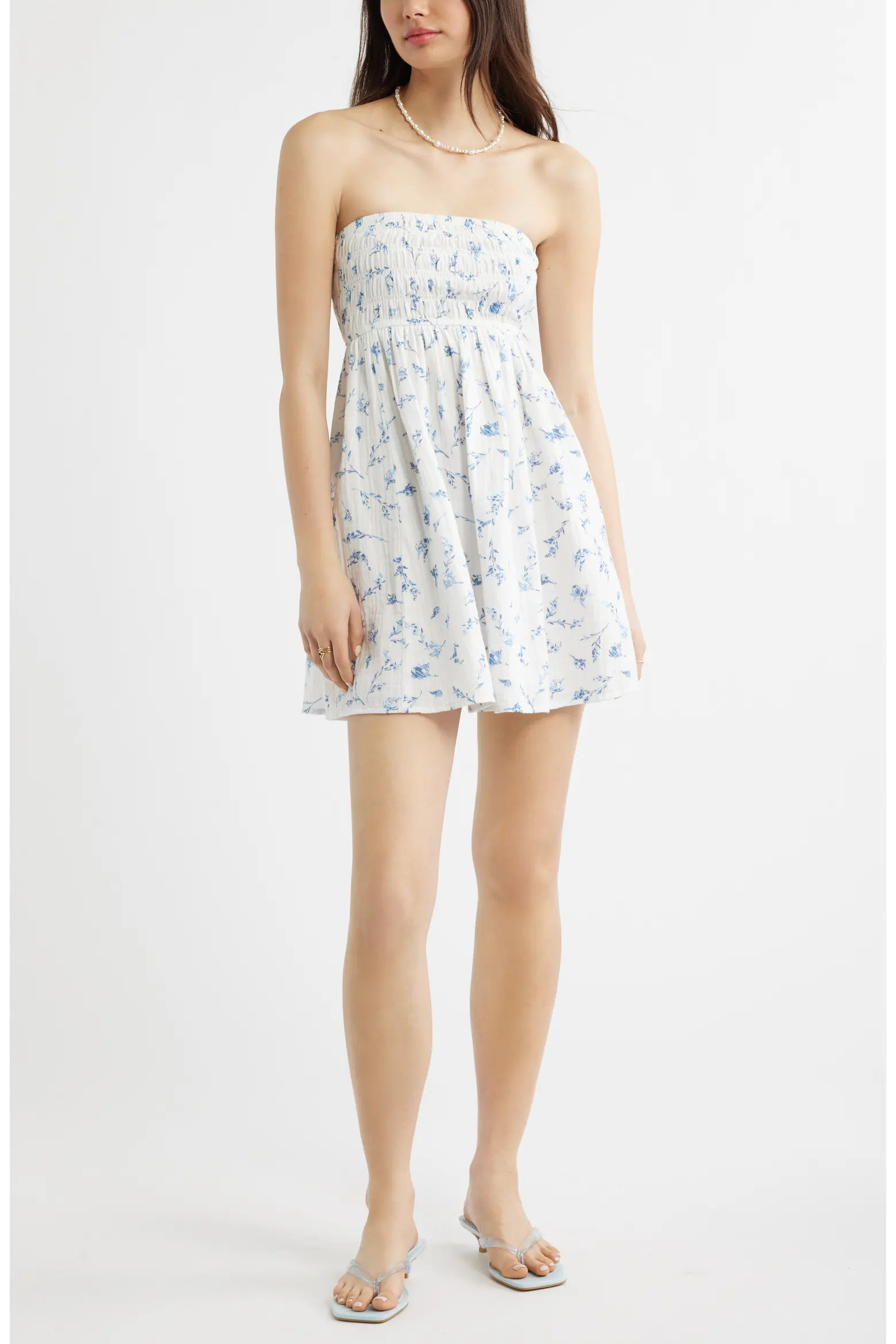 BP. Cutout Strapless Cotton Minidress (Women) | Nordstrom | Nordstrom