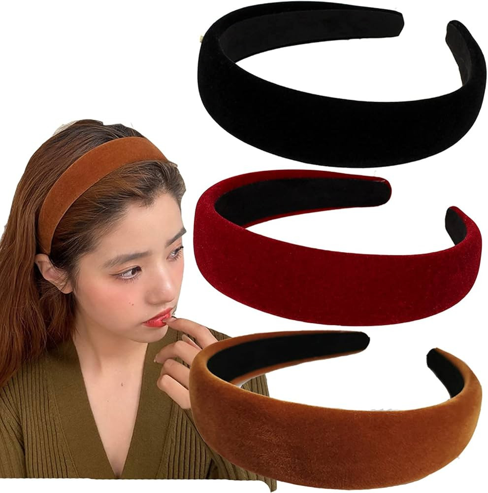 Velvet Wide Headbands for Women Soft Head Bands Diademas Para Mujer De Moda Hairbands for Women G... | Amazon (US)