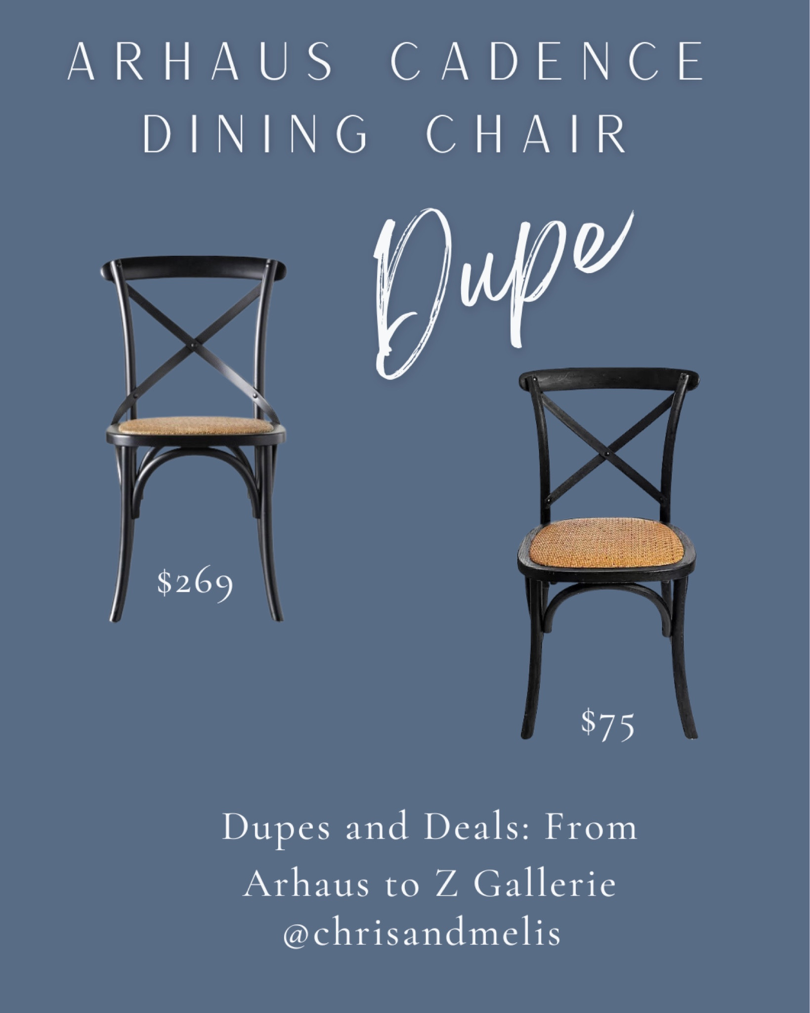 The Arhaus Cadence Dining Chair dupe is on sale for $75, plus Kirkland’s is running 15% off everything with EXTRA15 at checkout making the current price $56.24!

Dining room, dining room furniture, dining chair, dining room decor, kitchen chair, kitchen design. 

#LTKfindsunder100 #LTKsalealert #LTKhome