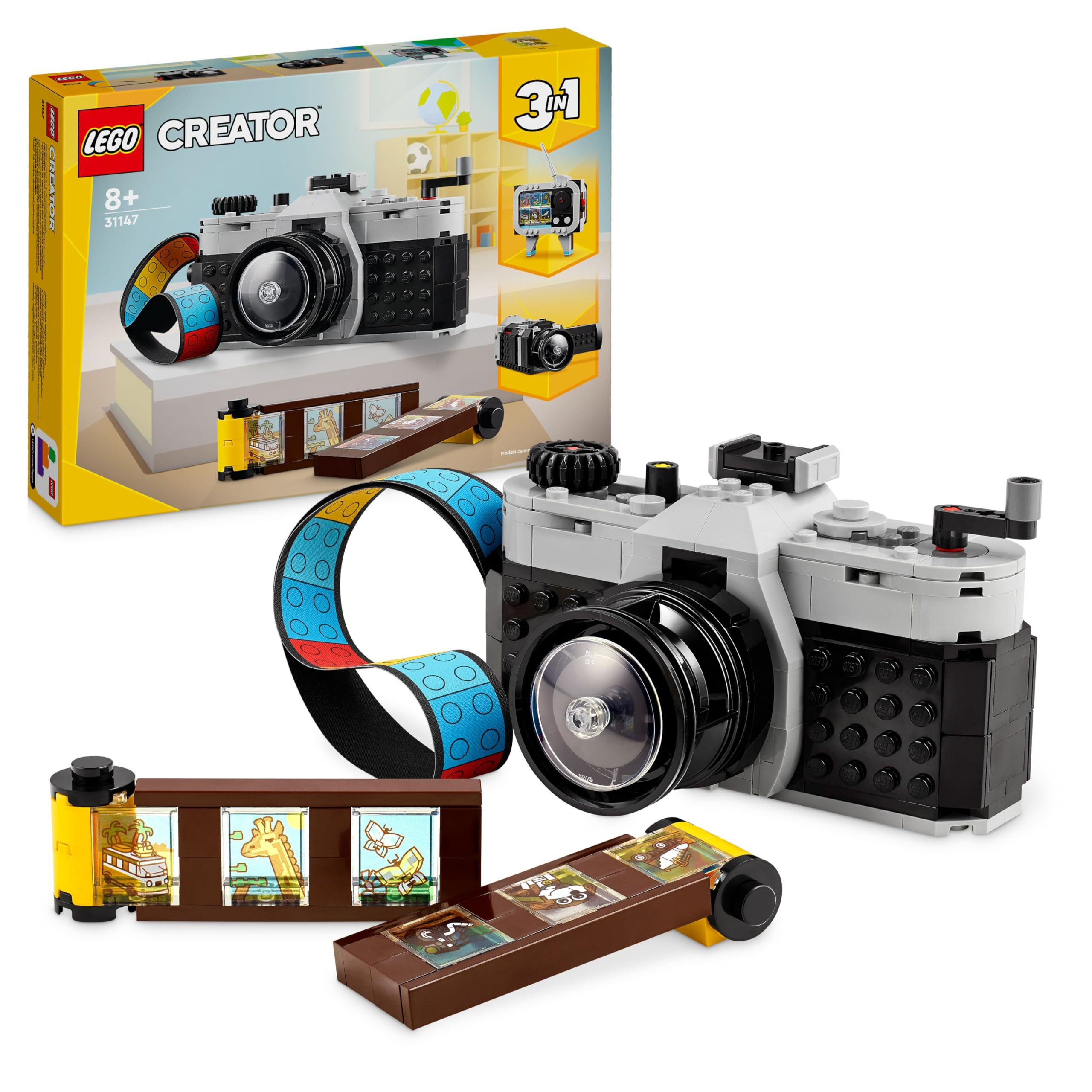 LEGO Creator 3in1 Retro Camera Toy to Video Camera to TV Set, Kids' Desk Decoration or Bedroom Ac... | Amazon (UK)