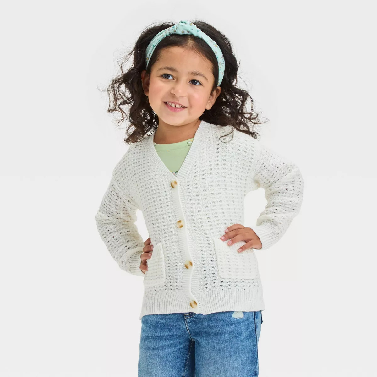 Toddler Girls' Cardigan with Buttons & Pockets - Cat & Jack™ | Target