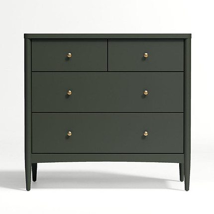 Hampshire Olive Green Wood 4-Drawer Kids Dresser + Reviews | Crate & Kids