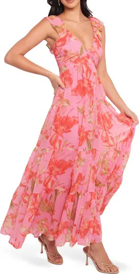 Matteah Floral Print A-Line Dress | Nordstrom