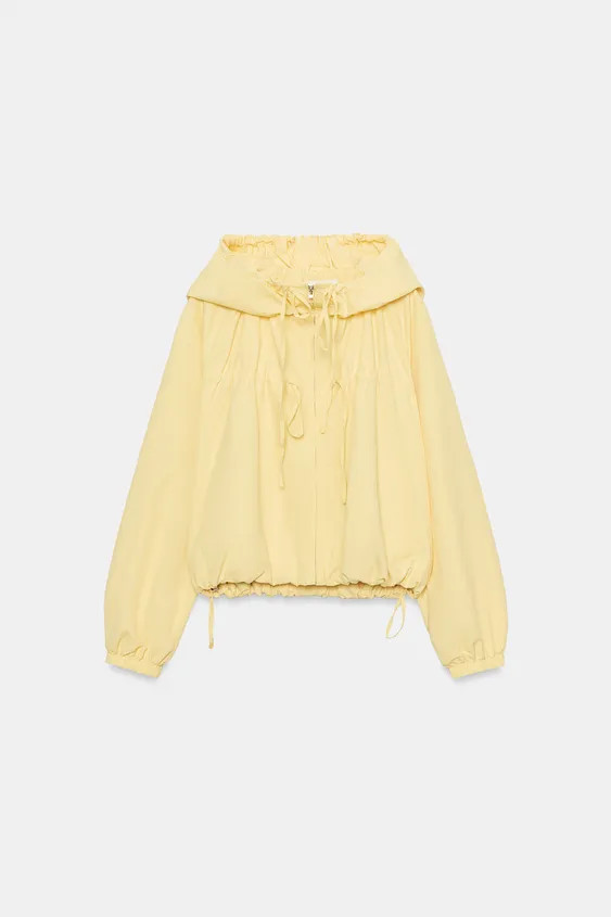 NYLON JACKET WITH TIES | Zara UK