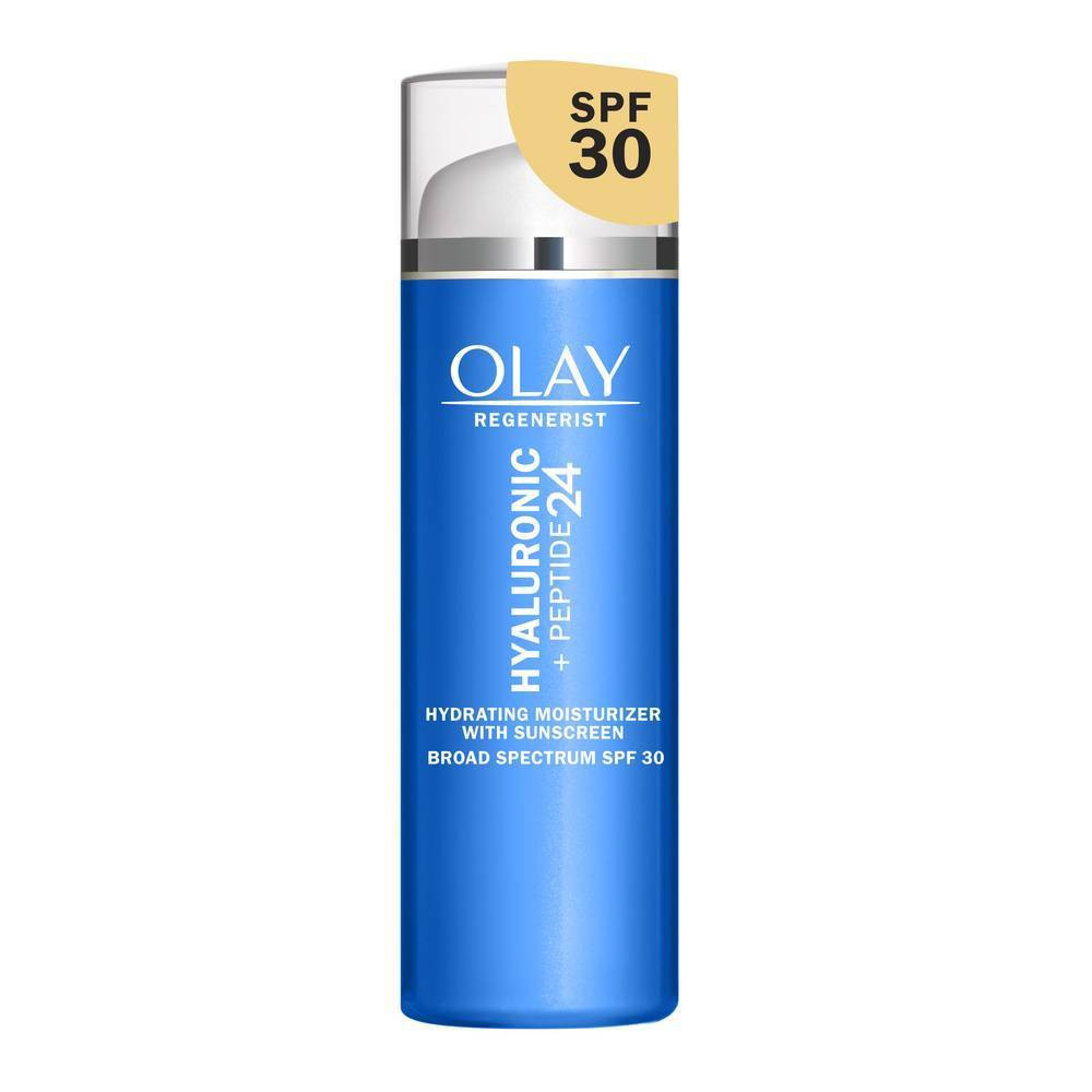 Olay Regenerist Hyaluronic + Peptide 24 Fragrance-Free Face Moisturizer - SPF 30 - 1.7 fl oz | Target