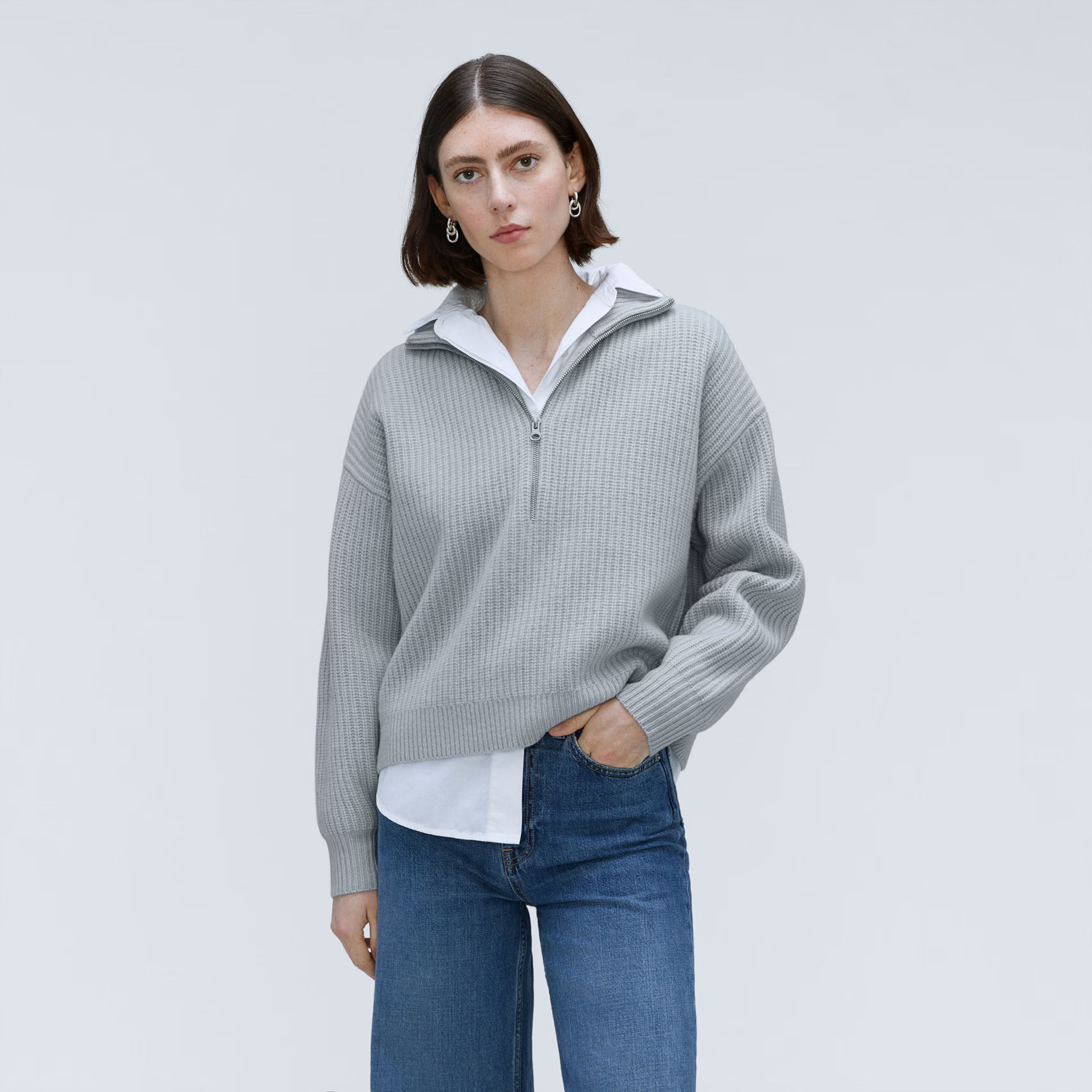 The Felted Merino Half-Zip Sweater | Everlane