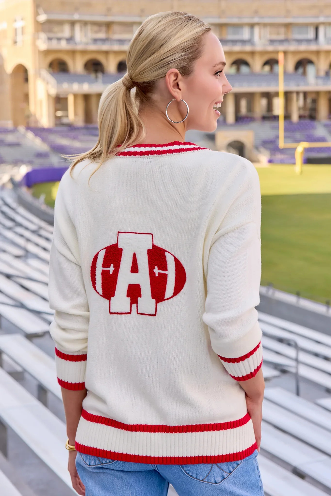 Jenna Ivory Applique Cardigan | Avara