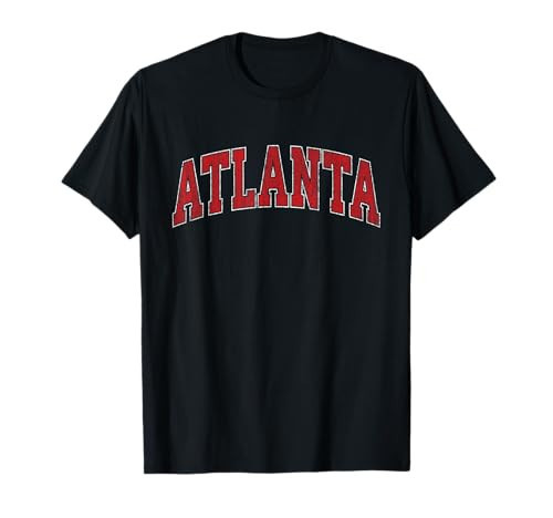 Atlanta Georgia GA Vintage Athletic Sports Design T-Shirt | Amazon (US)