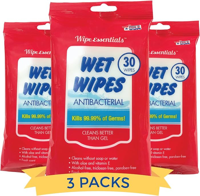 WipeEssentials Hand Sanitizer Wipes for Adults & Kids - 30 Count, 3 Packs     Alcohol-Free, Moist... | Amazon (US)