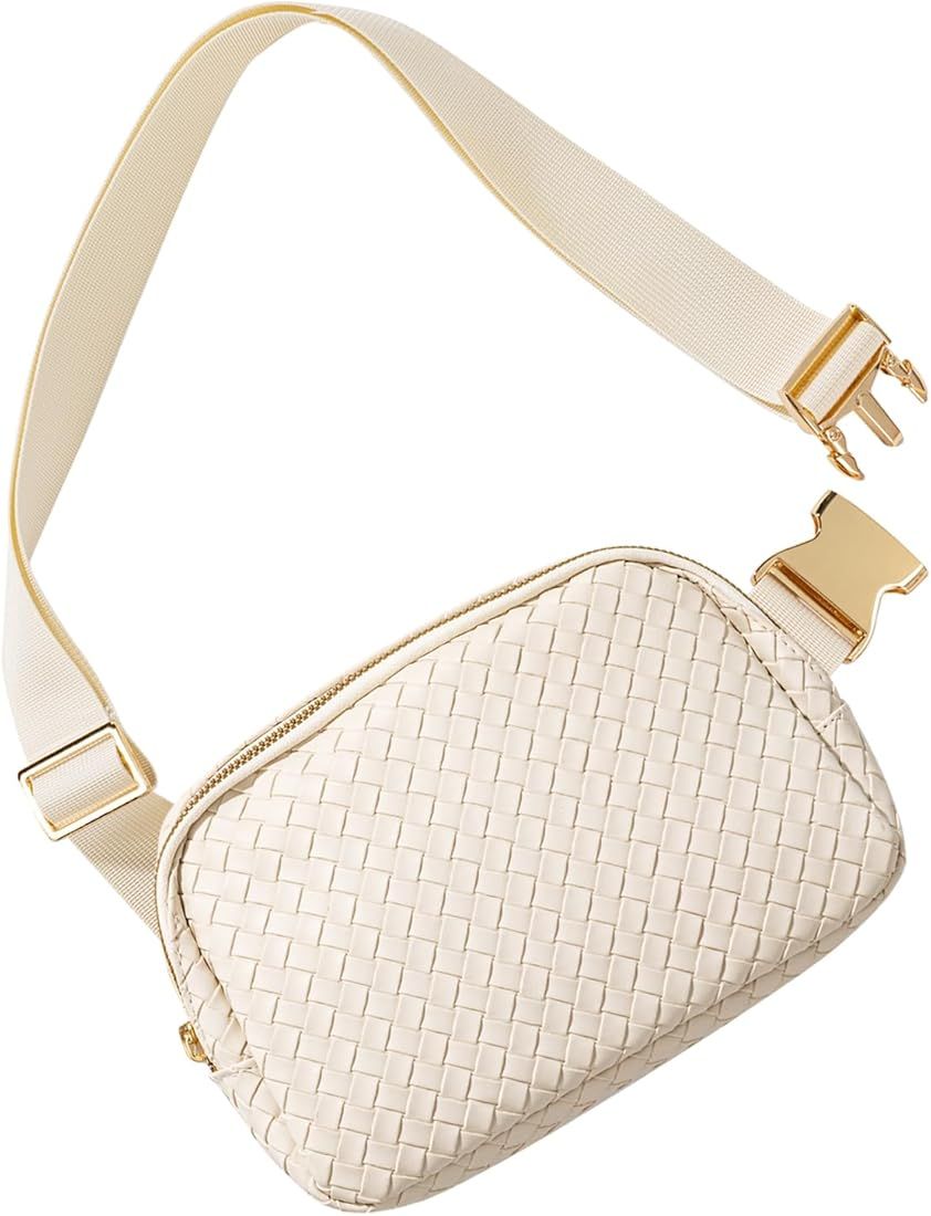 SEPETA Belt Bag Fanny Pack Crossbody Bags for Women Fashion Vegan Leather Lozenge Design Waist Pa... | Amazon (US)