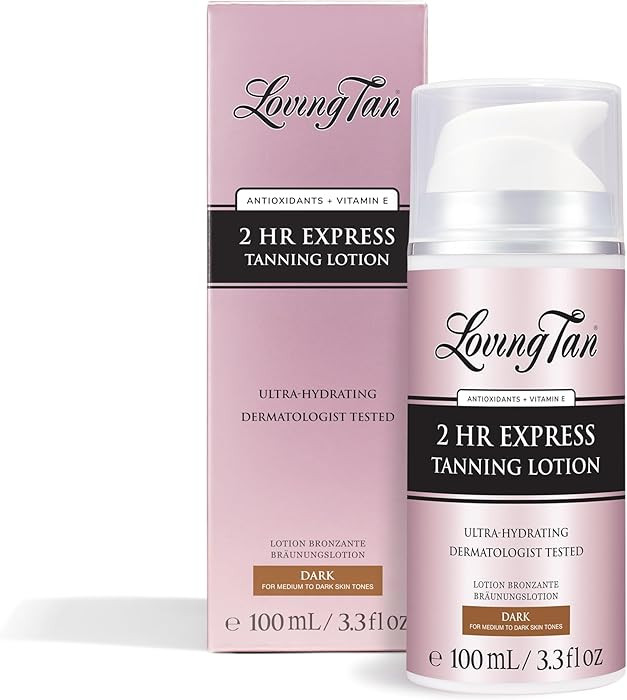 Loving Tan NEW 2 Hr Express Self Tanning Body Lotion, Dark - Hydrating Natural-Looking Glow Sunle... | Amazon (US)