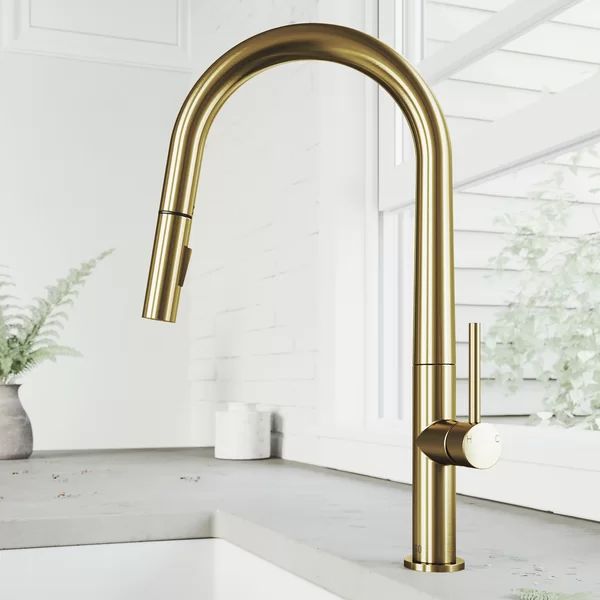 Greenwich Pull Down Single Handle Kitchen Faucet | Wayfair North America