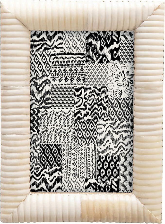 Creative Co-Op Hard-Carved Bone & MDF, Natural (Holds 4" x 6" Photo) Frame | Amazon (US)