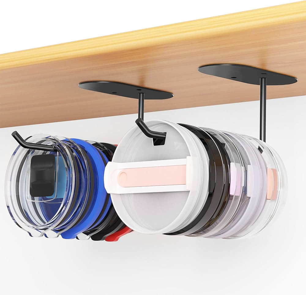 2 Pack Tumbler Lid Organizer, Space Saving Cup Lid Organizer for Yeti/Stanley/Simple Modern Tumbl... | Amazon (US)