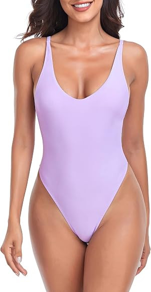 RELLECIGA Women's One Piece Thong Swimsuit | Amazon (US)