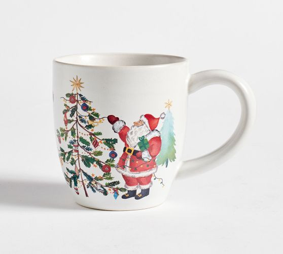 Christmas in the Country Stoneware Mugs | Pottery Barn (US)