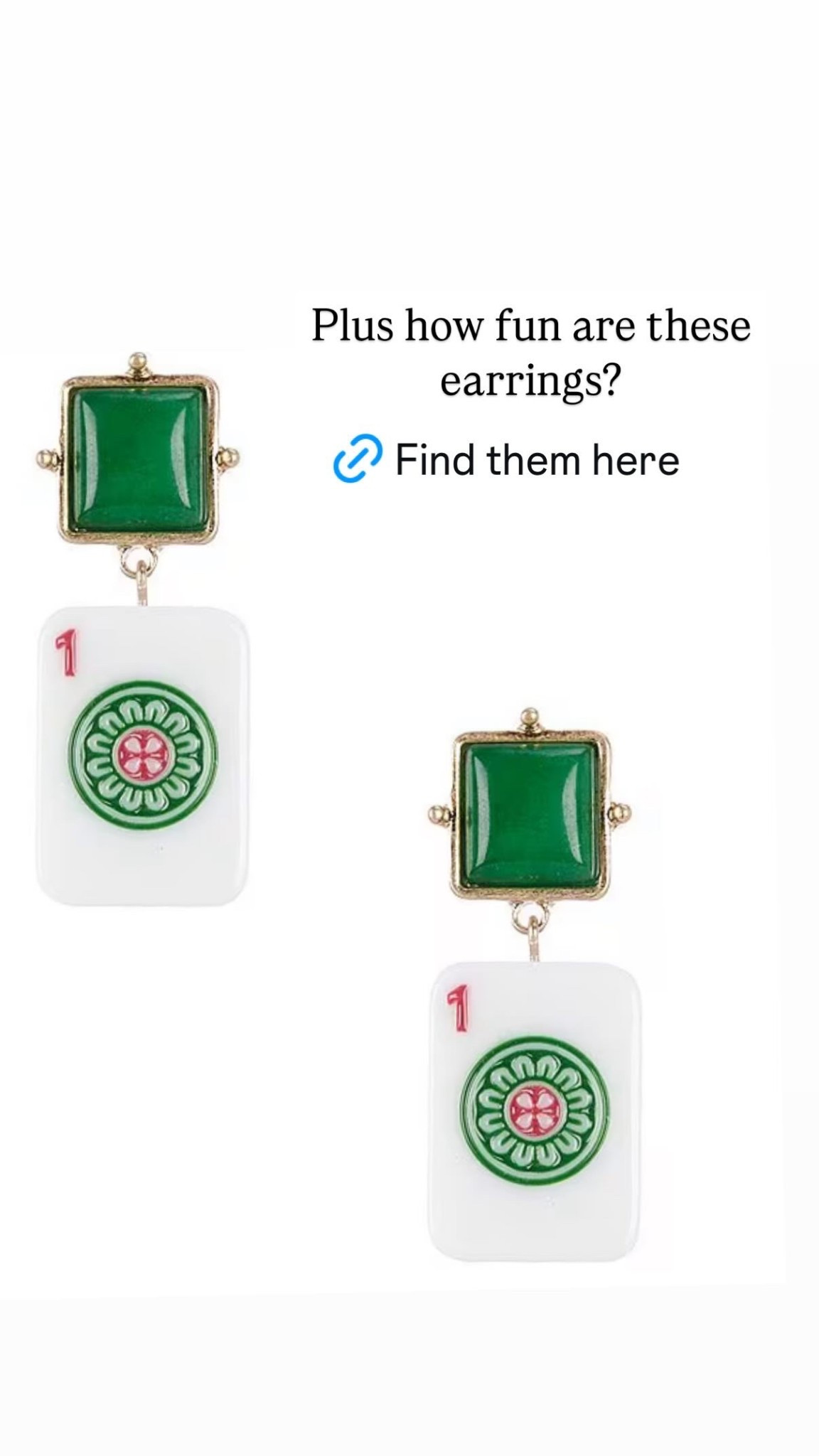 The most fun Mahjong themed jewelry. These earring are my favorite but some fun options!

#LTKStyleTip #LTKFindsUnder100 #LTKFindsUnder50