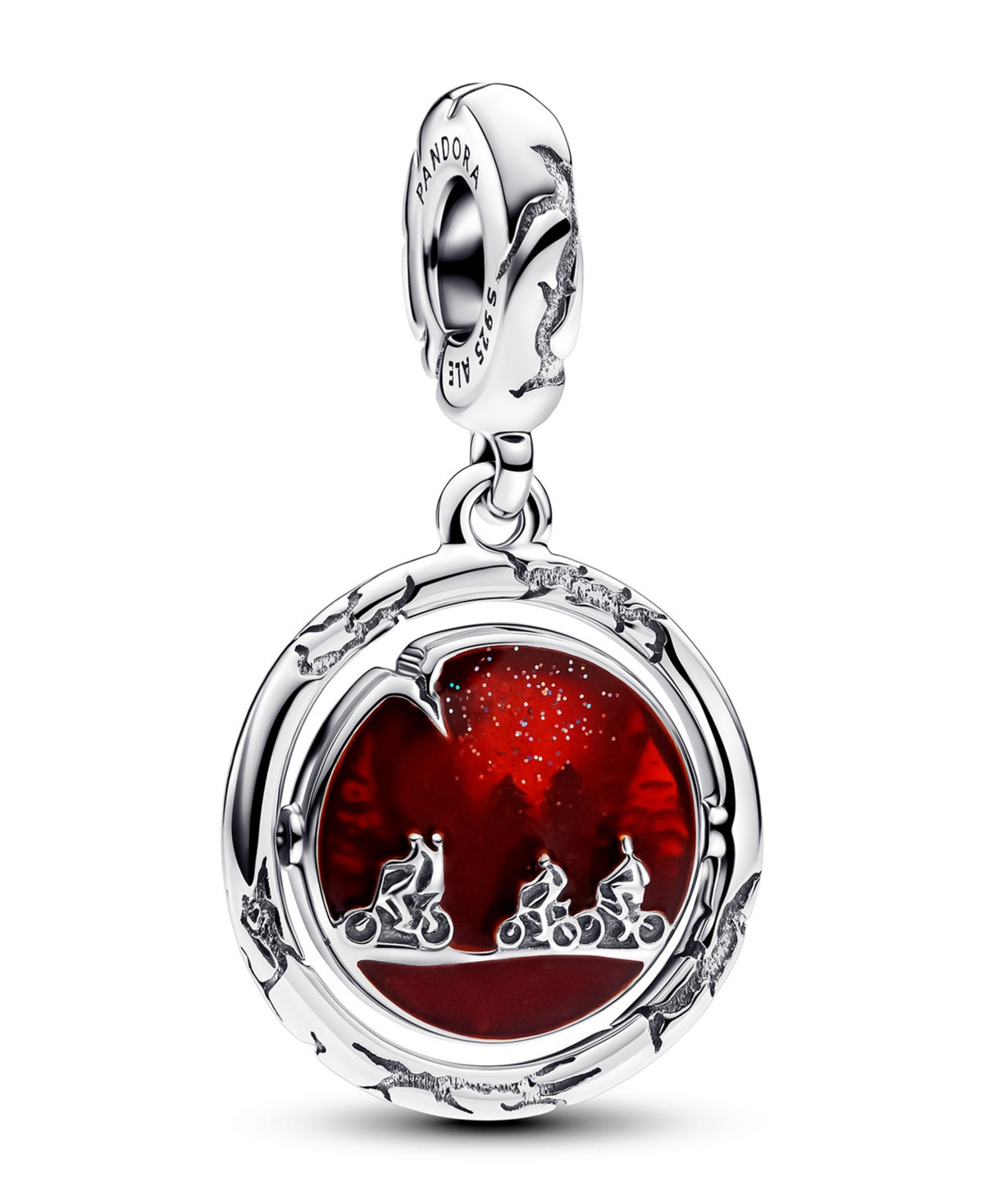 Pandora Stranger Things Glow-in-the-Dark Upside Down Dangle Charm - Two Tone | Macy's