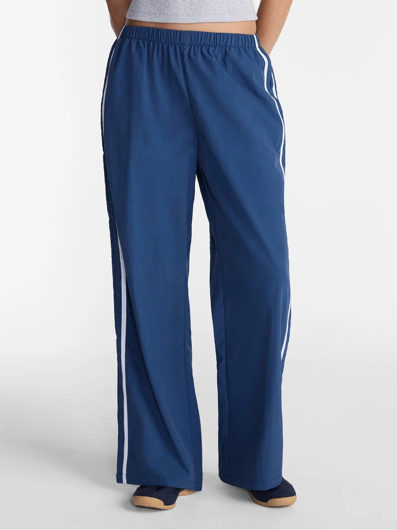 No Boundaries Nylon Game Day Track Pants, 30.5'' Inseam, Women's XXS-XXL | Walmart (US)