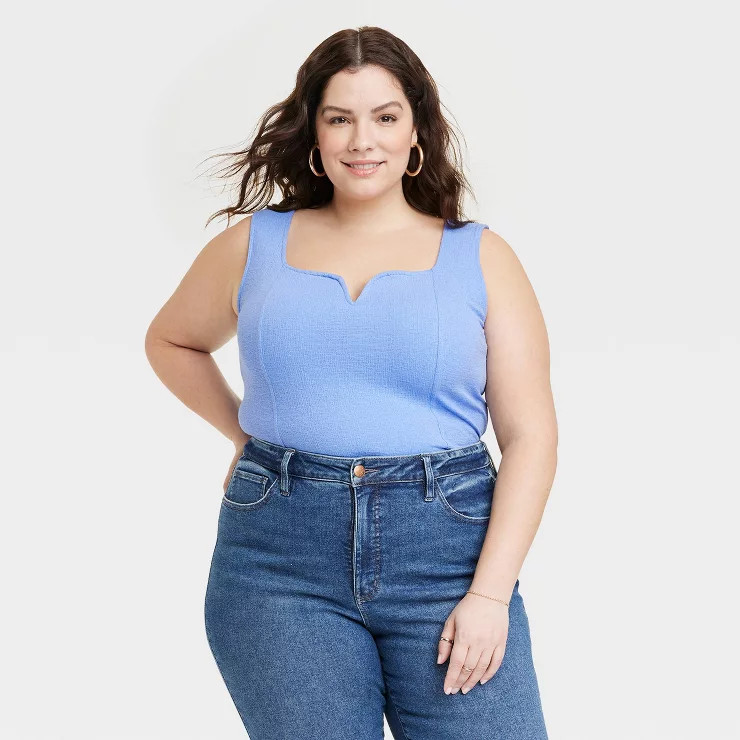 Women's Corset Slim Fit Tank Top - Ava & Viv™ | Target