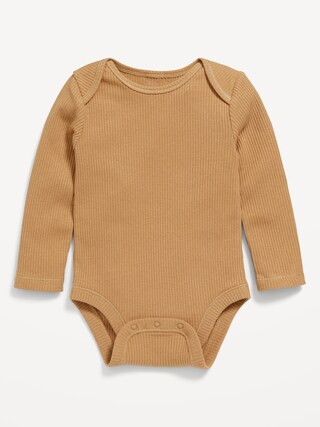 Unisex Long-Sleeve Rib-Knit Bodysuit for Baby | Old Navy (US)