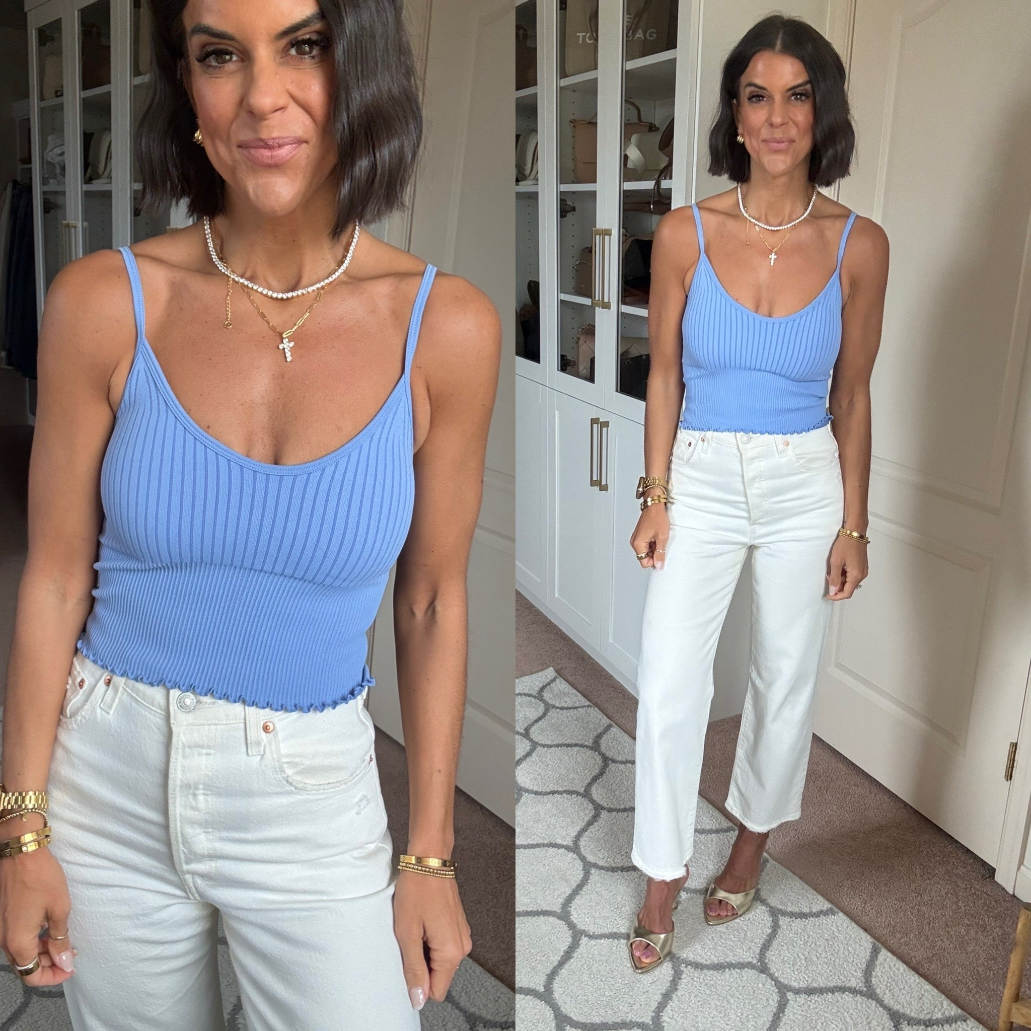 $6 Walmart sweater tank! Built in bra! Size small 
Levi jeans fit tts 

#LTKSeasonal #LTKdayinmylife #LTKmomlife