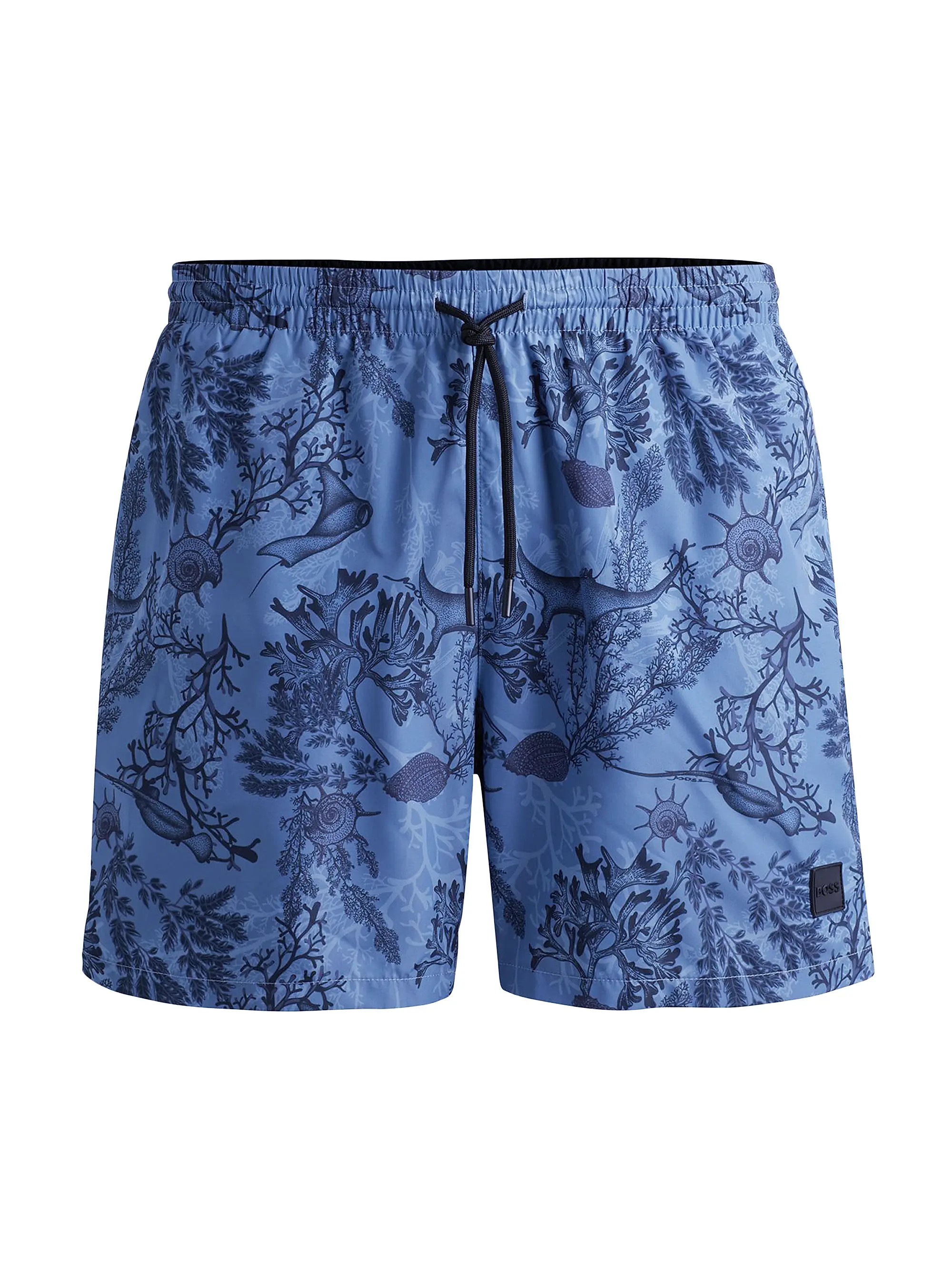 Logo-Badge Swim Shorts with Seasonal Print | Saks Fifth Avenue