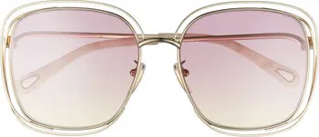 58mm Square SunglassesCHLOÉ | Nordstrom