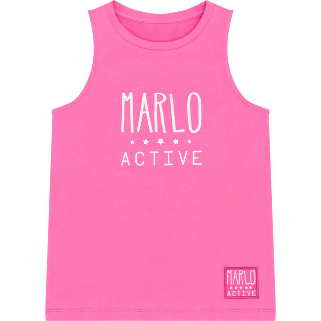 Marlo Kids | Logo Active Tank Top, (Pink, Size 15-16Y) | Maisonette | Maisonette
