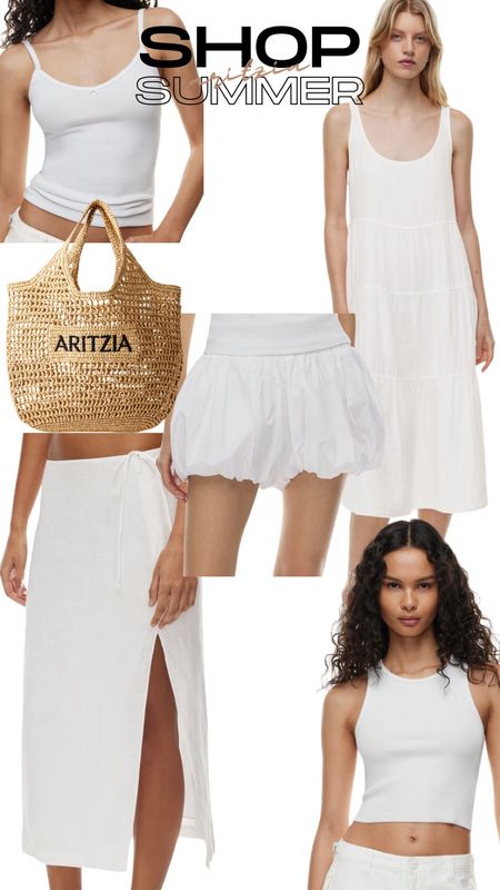 Aritzia, white outfit, summer outfit, beach outfit, beach tote, beach bag, white dress, summer dress 

#LTKTravel #LTKFindsUnder100 #LTKFindsUnder50