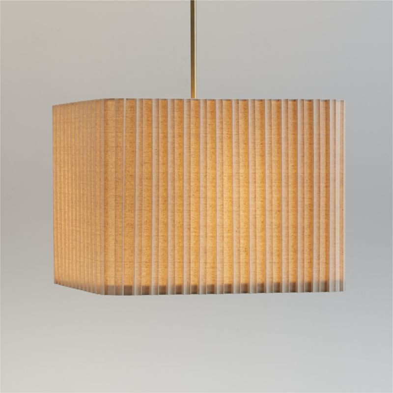 Patrice Ivory Linen Fabric Pendant Light + Reviews | Crate & Barrel | Crate & Barrel