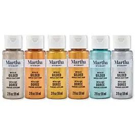 Martha Stewart™ Gilded Metallic - Multi-Surface Metallic Paint Set - 6 pc. - 68671 | Plaid Crafts