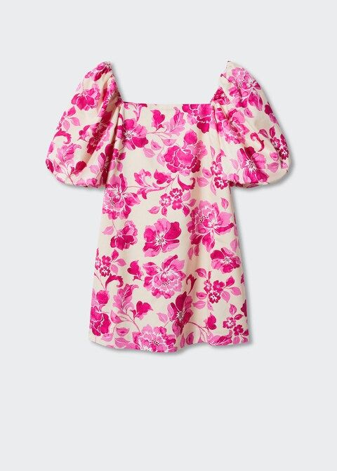 Kurzes Kleid mit Ballonärmeln | MANGO (DE)
