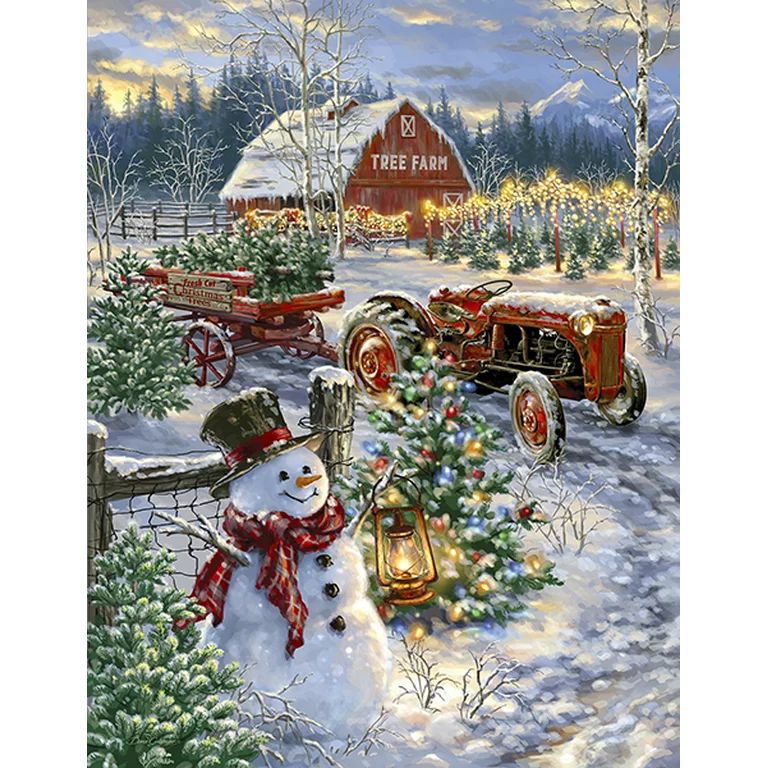 Springbok's 500 Piece Jigsaw Puzzle Christmas Tree Farm - Made in USA - Walmart.com | Walmart (US)