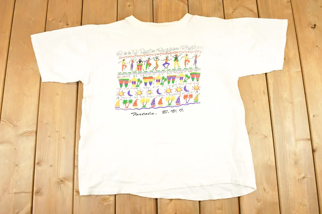 Vintage 1990's Tortola British Virgin Islands Souvenir Travel T-Shirt Men's L / 90s Single Stitch... | Etsy (US)