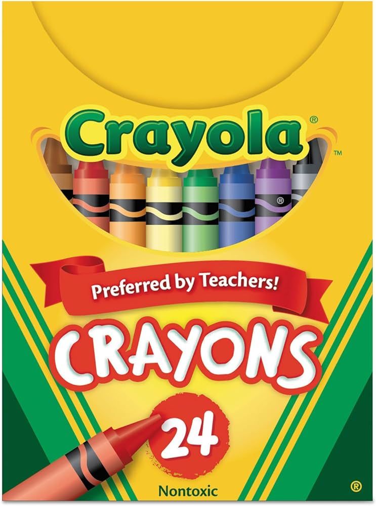 Binney & Smith Crayola(R) Standard Crayon Set, Lift-Lid Box, Assorted Colors, Box Of 24 | Amazon (US)