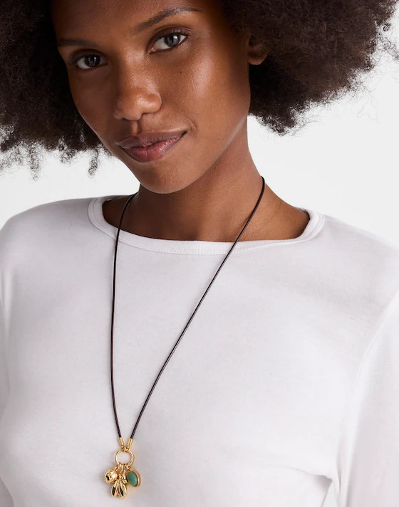 Bee Charm Cord Necklace | Madewell